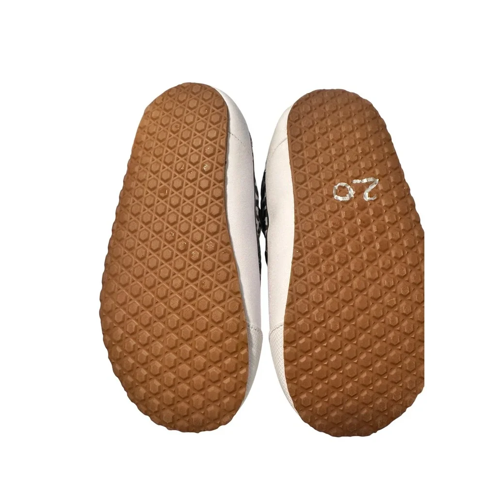 Vans Slip-Er Kids Leopard Print Quilted UltraCush Slip On Shoes Black White 1.0